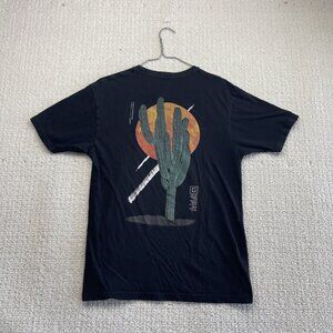Lira Clothing Desert Cactus Artsy Post-Modern Graphic Tee Shirt Men's Sz M Black